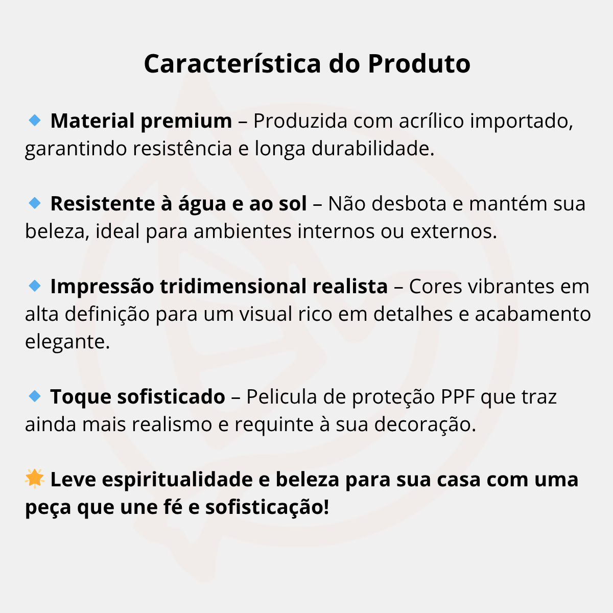 Decoração Católica Religioso Nossa Senhora das Rosas