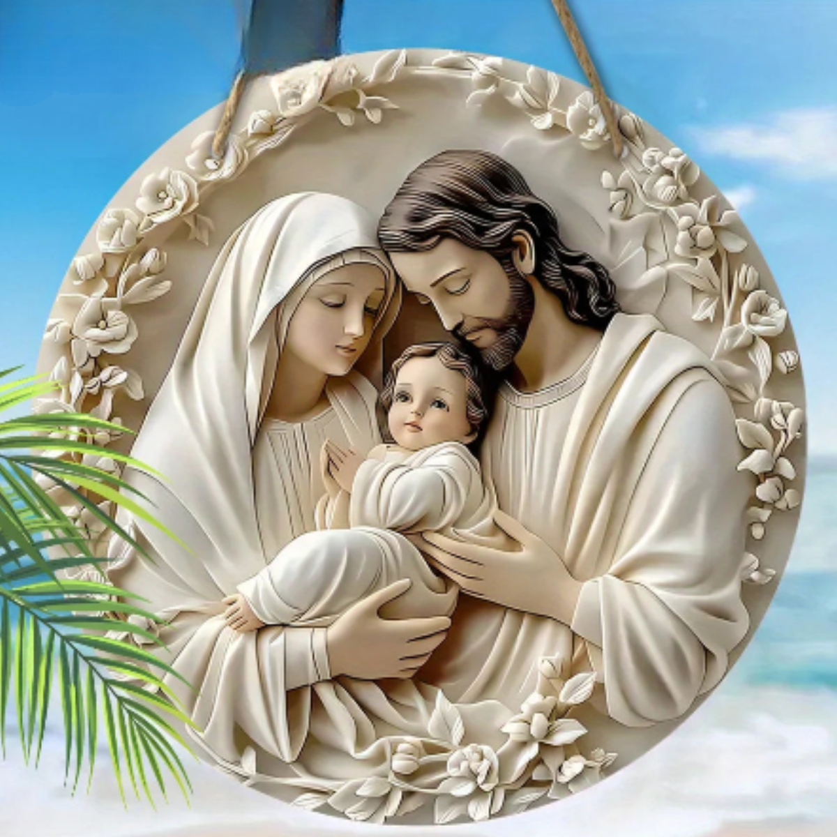 Decoração Familia Sagrada - Maria José e o menino Jesus