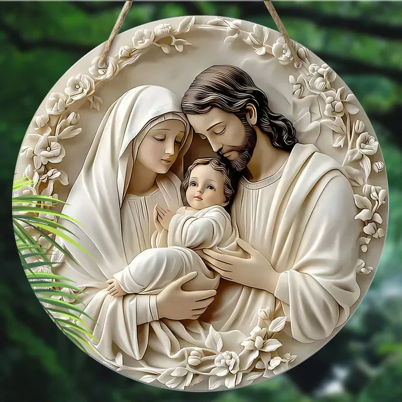 Decoração Familia Sagrada - Maria José e o menino Jesus